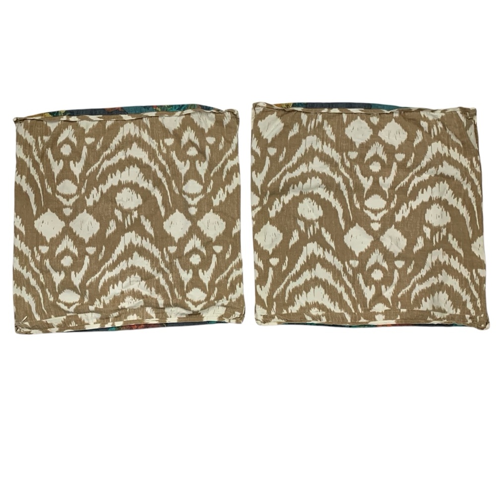 Pottery Barn Pillow Covers Abstract Design Size 24” x 24” Set of 2 - Picture 2 of 6